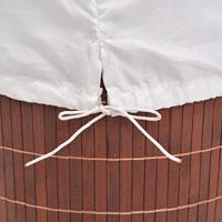 Wasmand rond bamboe bruin - thumbnail
