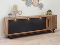 Dressoir TRENAZO 4 deuren 231 cm old teck - thumbnail