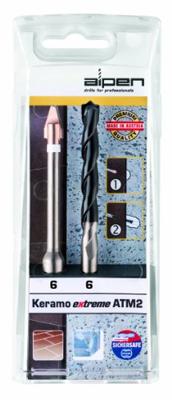 Alpen Keramo extreme ATM2 300062100 Glas- en keramiekborenset 2-delig 6 mm 1/4 (6.3 mm), Cilinderschacht 1 set(s)