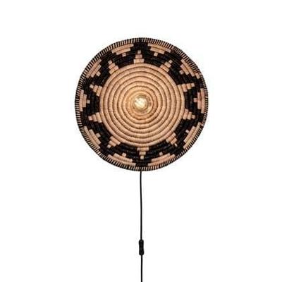 GOOD&MOJO Wandlamp 'Andros' 45cm, kleur Zwart/Naturel