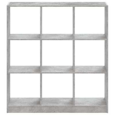 Boekenkast 102x32x108 cm bewerkt hout betongrijs