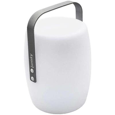 Draadloze lantaarn - LUMISKY - LUCY ROCK - H31 cm - Aluminium handvat - Warm witte en dimbare witte LED (3760093543101)