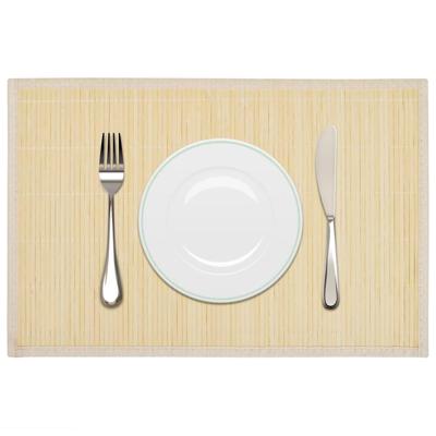 6 Placemats bamboe 30 x 45 cm natuurlijk 6 Placemats bamboe 30 x 45 cm natuurlijk