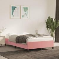 Bedframe zonder matras 120x190 cm fluweel roze - thumbnail