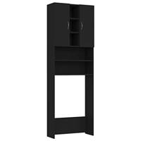 VidaXL Wasmachinekast 64x25,5x190 cm zwart - thumbnail