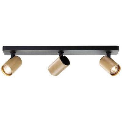 Brilliant 3-lichts opbouwspotMarty zwart met goud - G99203/86