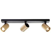 Brilliant 3-lichts opbouwspotMarty zwart met goud - G99203/86 - thumbnail