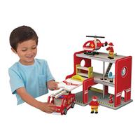 VIGA houten brandweerkazerne, afm 35x26x28 cm, 1 stuk - thumbnail