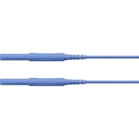 Schützinger Veiligheidsmeetsnoer Stekker 4 mm Stekker 4 mm 50.00 cm Blauw 1 stuk(s) - thumbnail