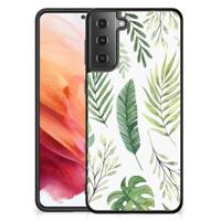 Samsung Galaxy S21 Bloemen Hoesje Leaves - thumbnail