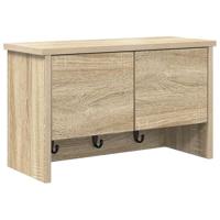 Wandgemonteerde kapstok met plank Sonoma eiken 50 x 20 x 30 cm - thumbnail
