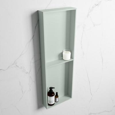 MONDIAZ EASY Nis 149,5x29,5cm in solid surface kleur Greey | Greey. 2 vakken geschikt voor in- of opbouw