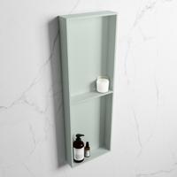 MONDIAZ EASY Nis 149,5x29,5cm in solid surface kleur Greey | Greey. 2 vakken geschikt voor in- of opbouw - thumbnail