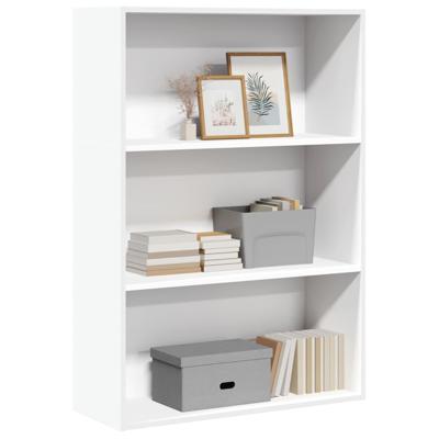 Boekenkast 80x30x114 cm bewerkt hout wit