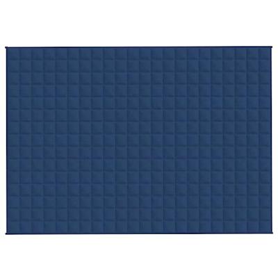 VidaXL Verzwaringsdeken 155x220 cm 7 kg stof blauw VidaXL Verzwaringsdeken 155x220 cm 7 kg stof blauw