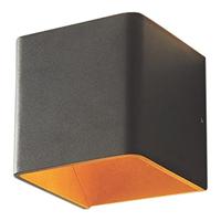 Artdelight Wandlamp Fulda 10x10 cm koper zwart - thumbnail