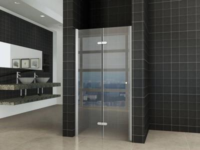 Maki nisdeur vouwbaar links 900 x 2000 x 8 mm nano helder glas/chroom