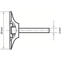 LUKAS-ERZETT A335005000260458 Gereedschapshouder GTG voor zelfspannende schuurbladen Ø 50 mm schacht 6 mm middel 1 stuk(s) - thumbnail