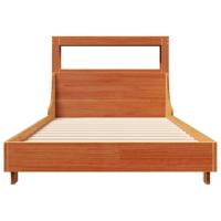 Bedframe zonder matras massief grenenhout wasbruin 90x190 cm - thumbnail