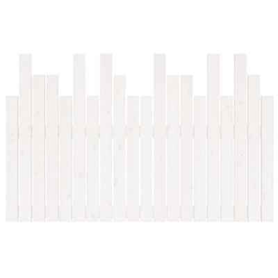 Hoofdbord wandmontage 127,5x3x80 cm massief grenenhout wit