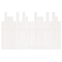 Hoofdbord wandmontage 127,5x3x80 cm massief grenenhout wit - thumbnail