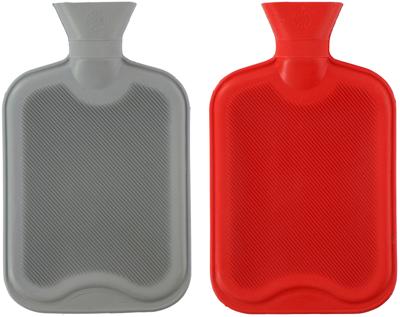 Warmwaterkruik 2 liter grijs of rood