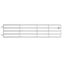 Poort met 5 stangen (150-400)x90 cm staal zilverkleurig - thumbnail