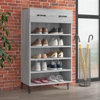 VidaXL Schoenenkast 60x35x105 cm bewerkt hout grijs sonoma eikenkleur - thumbnail