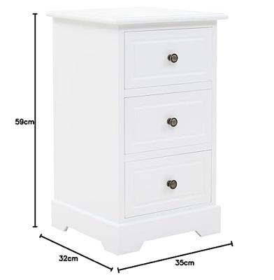 Nachtkastje 35x32x59 cm MDF en grenenhout Nachtkastje 35x32x59 cm MDF en grenenhout