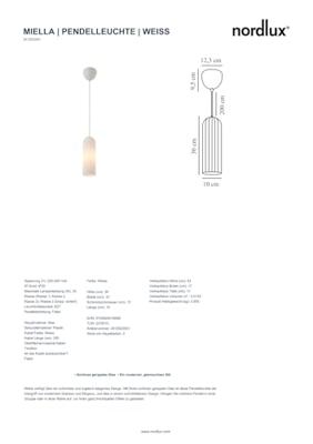 Nordlux Moderne hanglampMiella wit - 2412523001