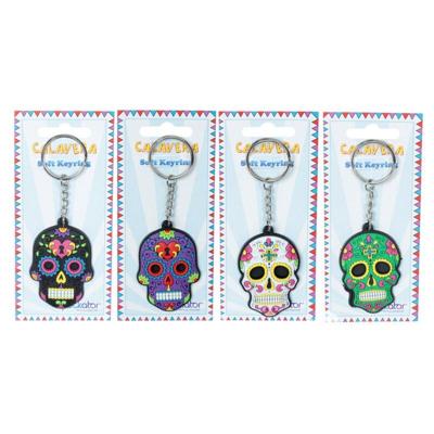 Dia de los Muertos Mexicaans Doodshoofd PVC Sleutelhouder