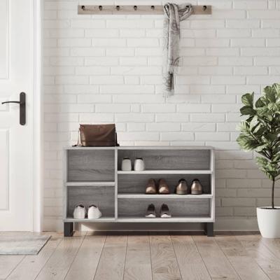 VidaXL Schoenenkast 102x36x60 cm bewerkt hout sonoma grijs