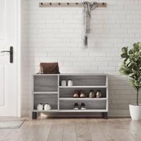 VidaXL Schoenenkast 102x36x60 cm bewerkt hout sonoma grijs - thumbnail