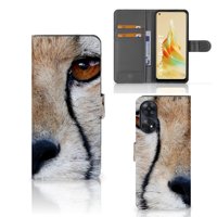 OPPO Reno8 T 4G | Telefoonhoesje | Met pasjeshouder | Cheetah - thumbnail