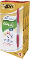 Balpen Bic Atlantis classic grip clic medium rood - thumbnail