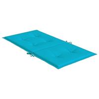 VidaXL Stoelkussens 4 st lage rug stof turquoise - thumbnail