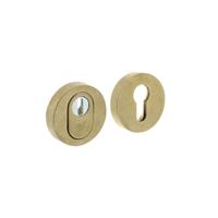 Intersteel | Veiligheidsrozet met kerntrekbeveiliging | SKG3 | Rond | Messing Getrommeld - thumbnail