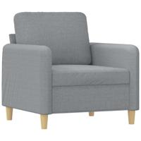 3-delige Loungeset met kussens stof lichtgrijs - thumbnail