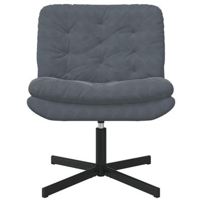 Draaibare Relaxstoel Donkergrijs 63 x 75 x 76 cm Fluweel - thumbnail