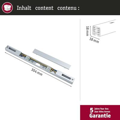 Paulmann URail 97765 230V-railsysteemcomponenten Middenvoeding Chroom (mat)