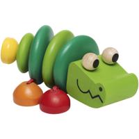 Selecta Spielzeug speelfiguur Klapper Kroko junior 10 cm hout - thumbnail