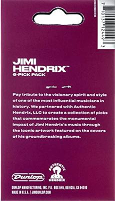 Dunlop JHP03H Jimi Hendrix Electric Ladyland plectrumset (6 stuks, heavy) Dunlop JHP03H Jimi Hendrix Electric Ladyland plectrumset (6 stuks, heavy)