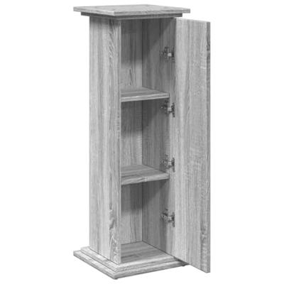 Sokkel met opbergruimte 31x30x90 cm bewerkt hout grijs sonoma - thumbnail