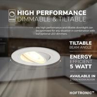 3x Pittsburg LED Inbouwspots - 4W 345lm - 6500K - Dimbaar Kantelbaar - Wit - thumbnail