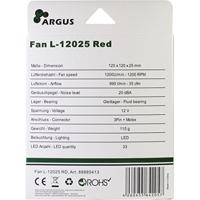 Inter-Tech L12025 PC-ventilator Rood (b x h x d) 120 x 120 x 25 mm - thumbnail
