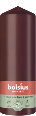 Bolsius stompkaars essentials 6.8x20cm velvet red