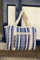 Isabel Marant shopper Darwen PP0021FA-A1X17M turquoise/chalk tuck - thumbnail