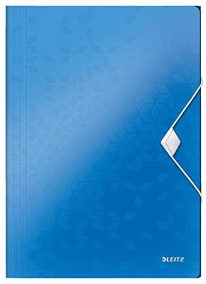 Leitz WOW elastomap met 3 kleppen, uit PP, ft A4, blauw