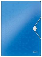 Leitz WOW elastomap met 3 kleppen, uit PP, ft A4, blauw - thumbnail