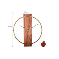 Wandklok - 50,8 x 58,2 x 4,3 cm - Hout/Staal - thumbnail